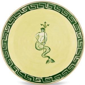 Ginori Il Viaggio Di Nettuno Charger - Green + Yellow Charger - 13"